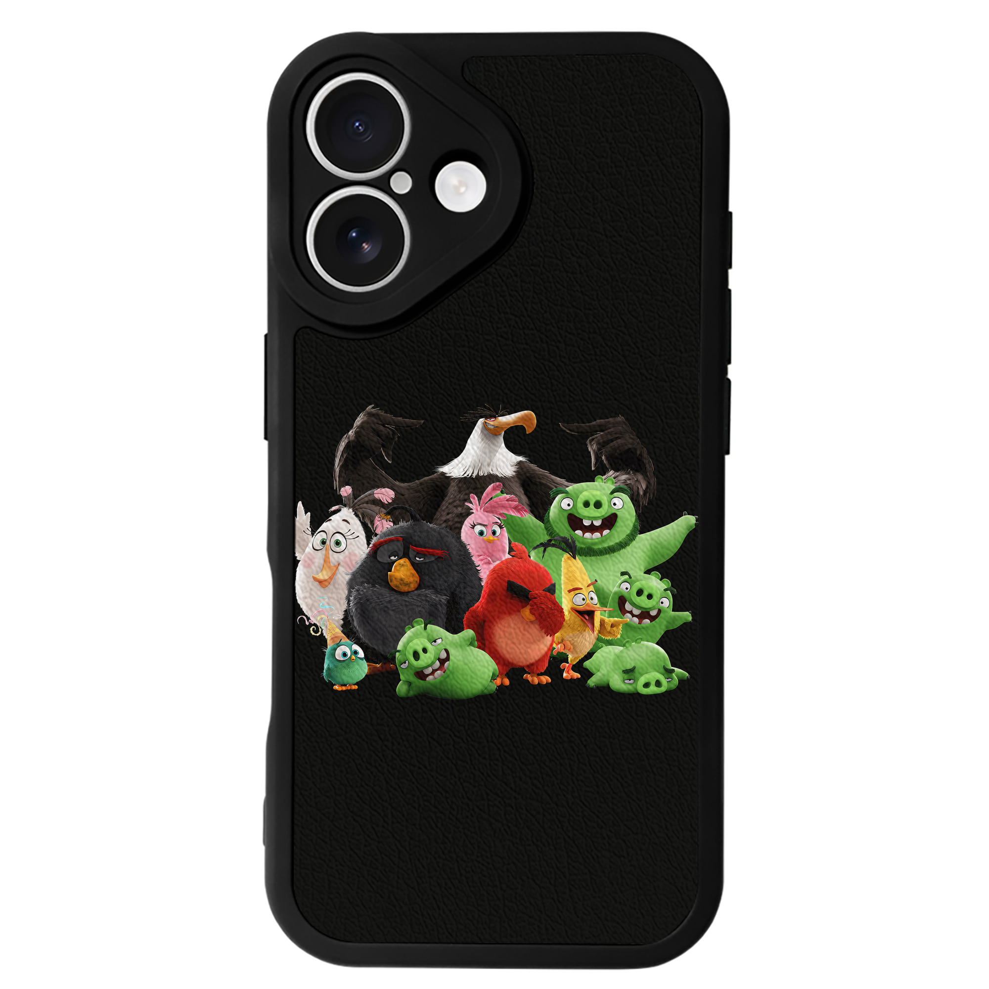 （画像用） Angry Birds アングリーバード 【iPhone 16シリーズ対応】シリコンスマホケース（レザー調） 材質：シリコン